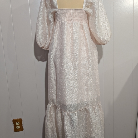 Anthropologie Textured Puff-Sleeve Dress Size XS - Picture 11 of 13